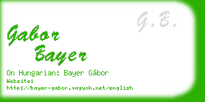gabor bayer business card